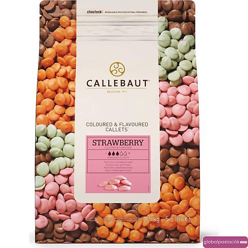 Callebaut Çilek Aromalı Çikolata 2.5kg