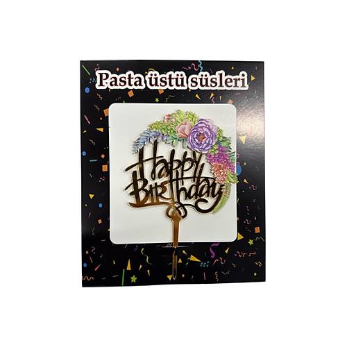 Happy Birthday iekli Gold Pleksi