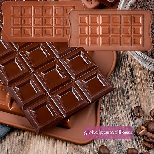 Silikon Çikolata Kalıbı Tablet Kare Figürü