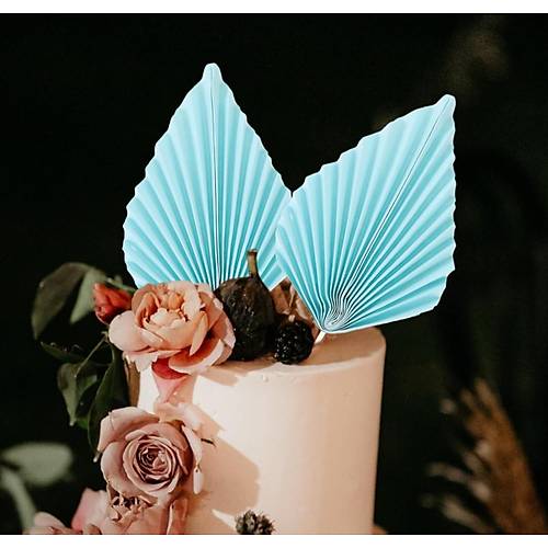 Yelpaze �i�ek Pasta S�s� 2li Mavi