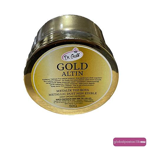 Dr Gusto Metalik Toz Dekor Boya Gold (50 gr)