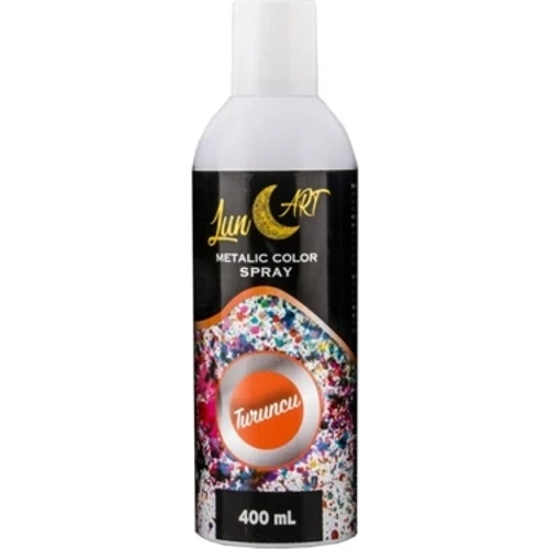 Lun Art Yenilebilir Metalik Sprey Boya Turuncu 400ML