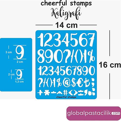 Stamp Curly Sayı Kaligrafi Modeli