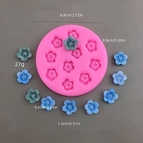 Mini �i�ekler Silikon Kal�p