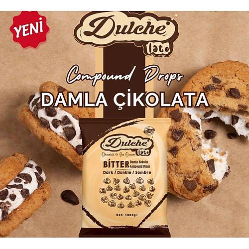 Dulchelato Bitter Damla Çikolata 1Kg