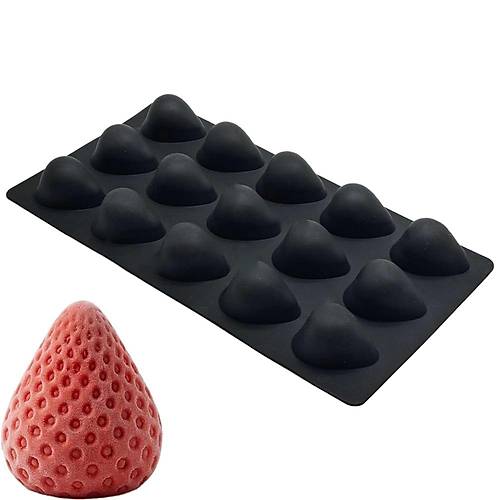 Silikon Mini �ilek Kal�b� 15li