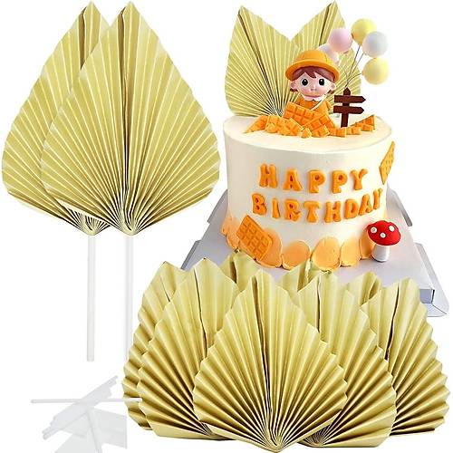 Yelpaze �i�ek Pasta S�s� 2li Gold