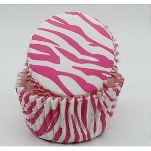 Pembe Zebra Cupcake Kağıdı 100 Ad
