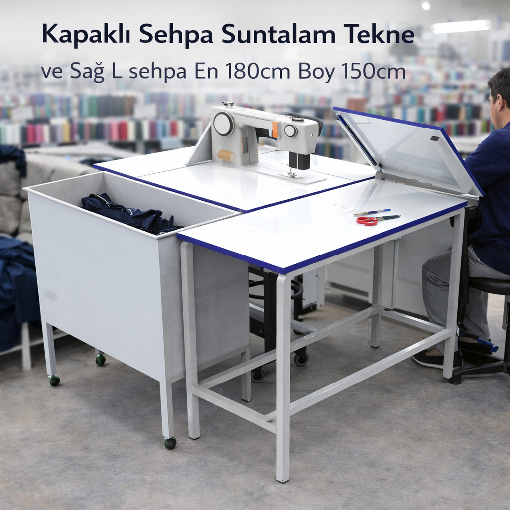Kapakl� Sehpa Suntalam Tekne ve Sa� L sehpa En 180cm Boy 150cm