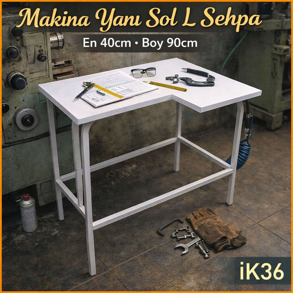 Makina Yan� Sol L Sehpa En 40cm Boy 90cm