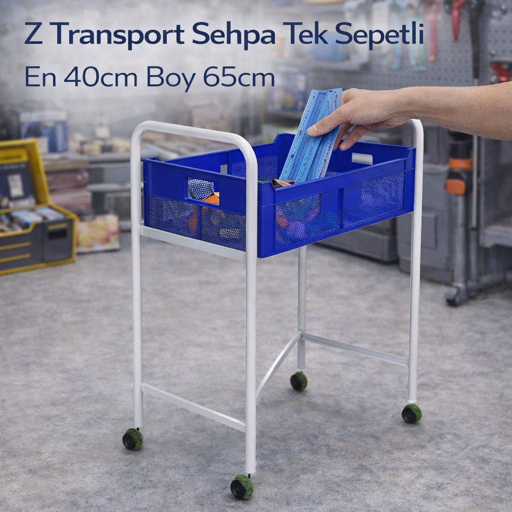 Z Transport Sehpa Tek Sepetli En 40cm Boy 65cm