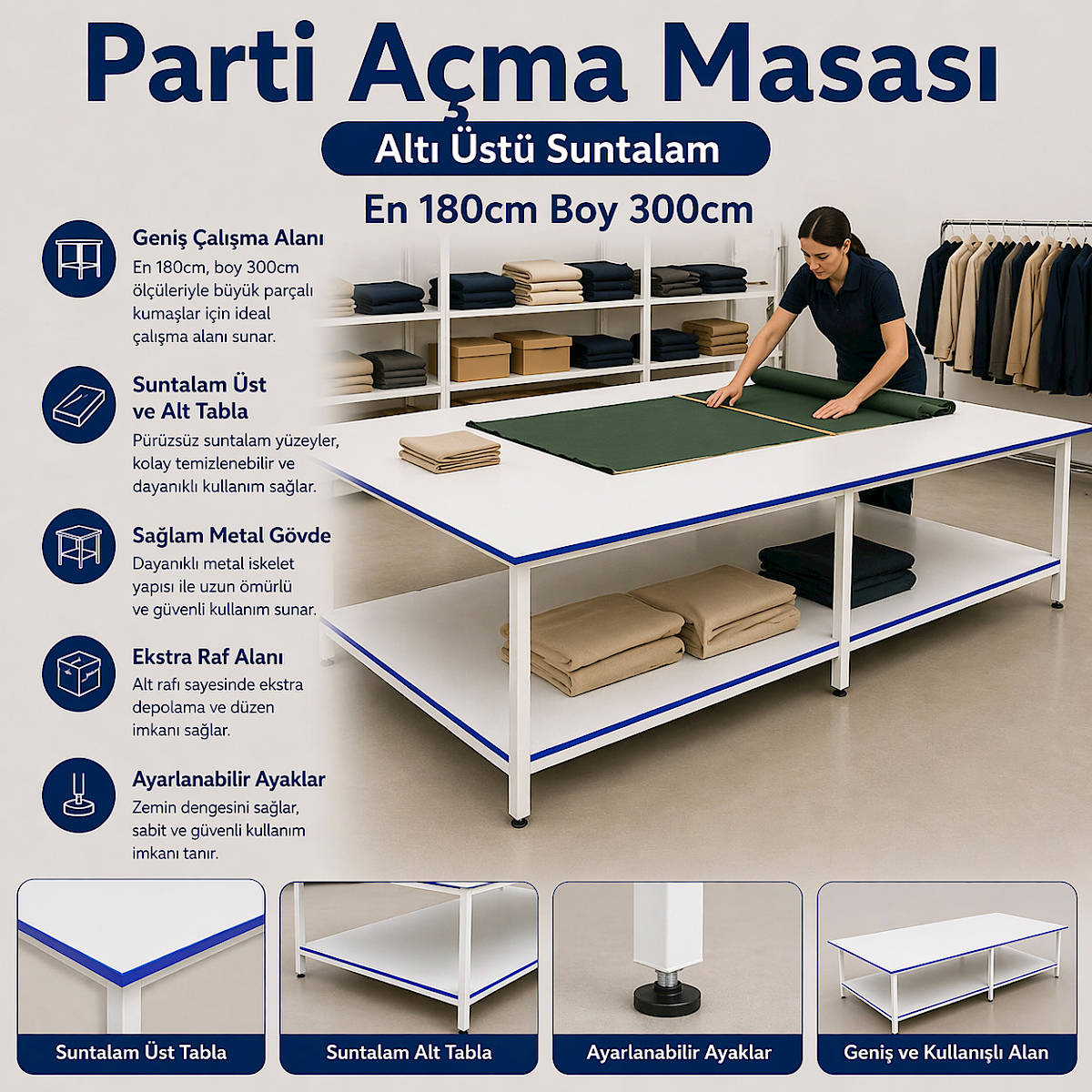 Parti A�ma Masas� Alt� �st� Suntalam En 180cm Boy 300cm