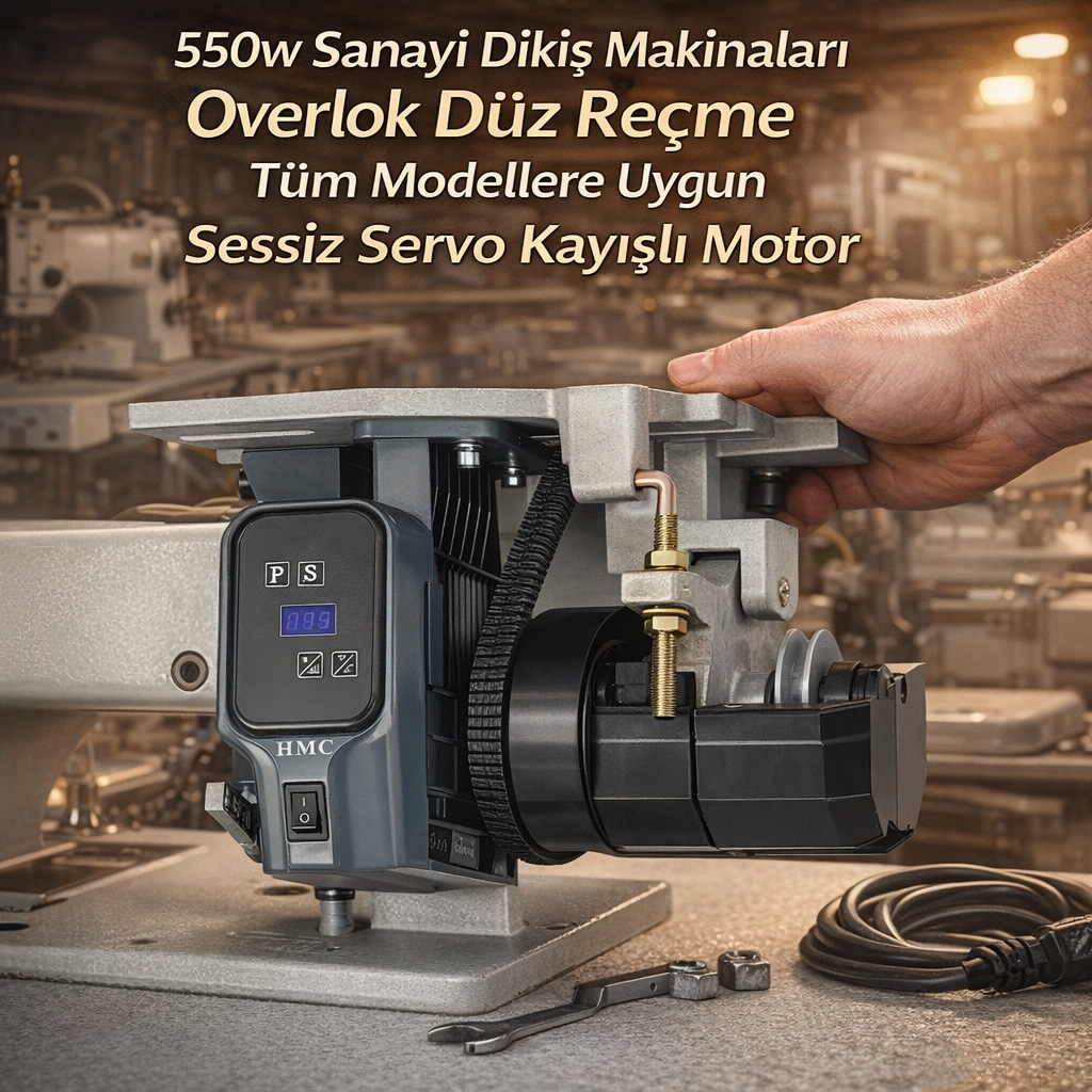 550w Sanayi Diki� Makinalar� Overlok D�z Re�me T�m Modellere Uygun Sessiz Servo Kay��l� Motor