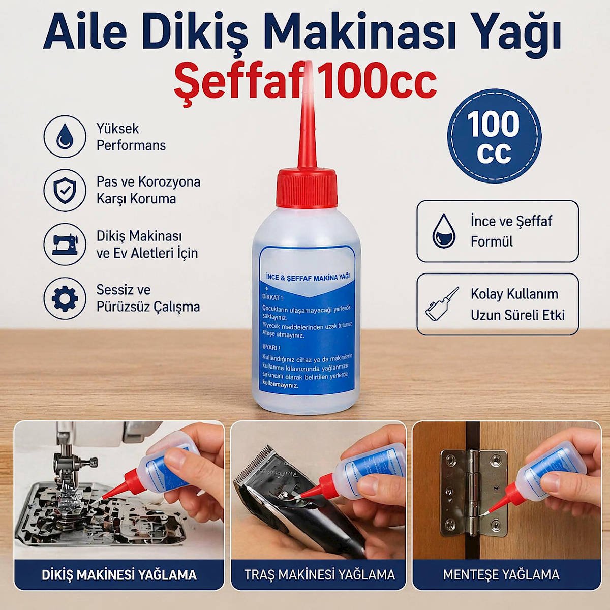 Aile Diki� Makinas� Ya�� �effaf 100cc
