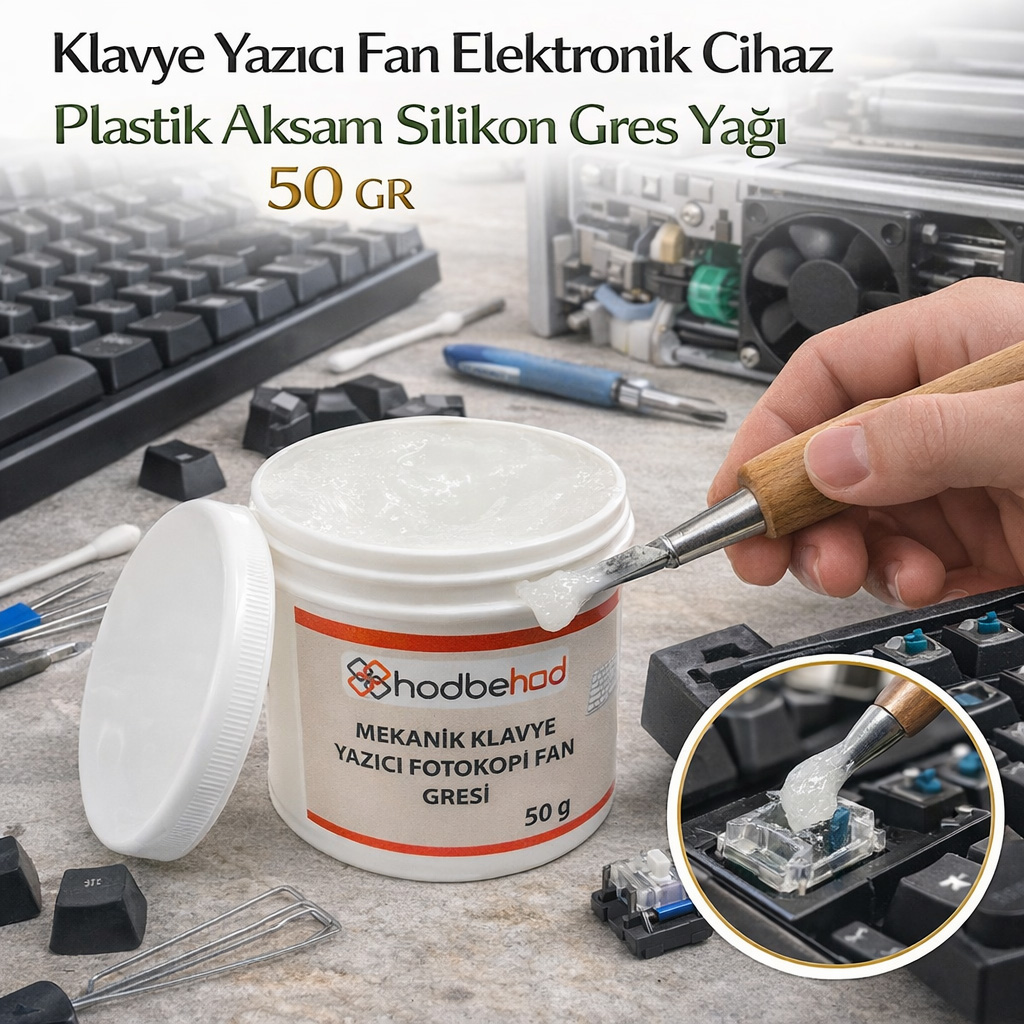 Klavye Yaz�c� Fan Elektronik Cihaz Plastik Aksam Silikon Gres Ya�� 50 gr