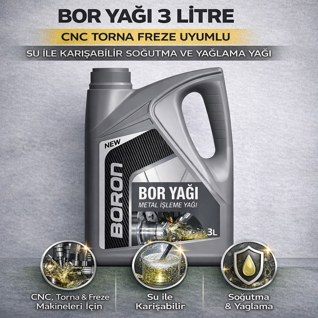 Bor Ya�� 3 Litre CNC Torna Freze Uyumlu Su ile Kar��abilir So�utma ve Ya�lama Ya��
