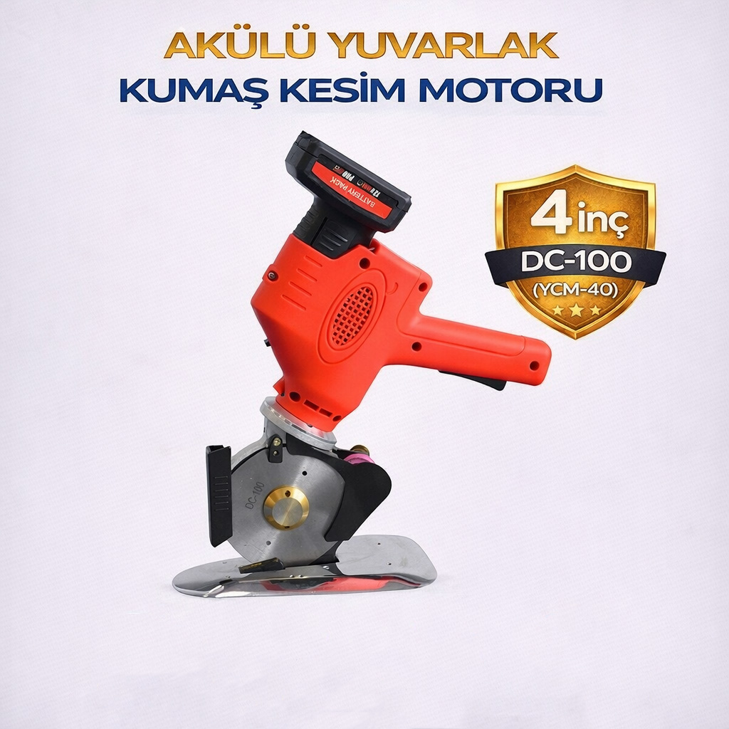 Akülü Yuvarlak Kumaş Kesim Motoru 4İnç / DC-100 (YCM-40