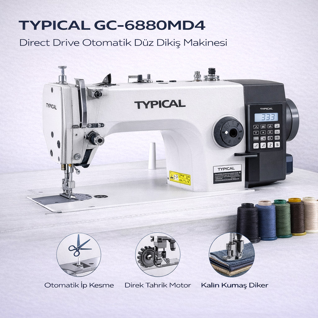 Typical Gc-6880md4 Direct Drive Otomatik D�z Diki� Makinesi