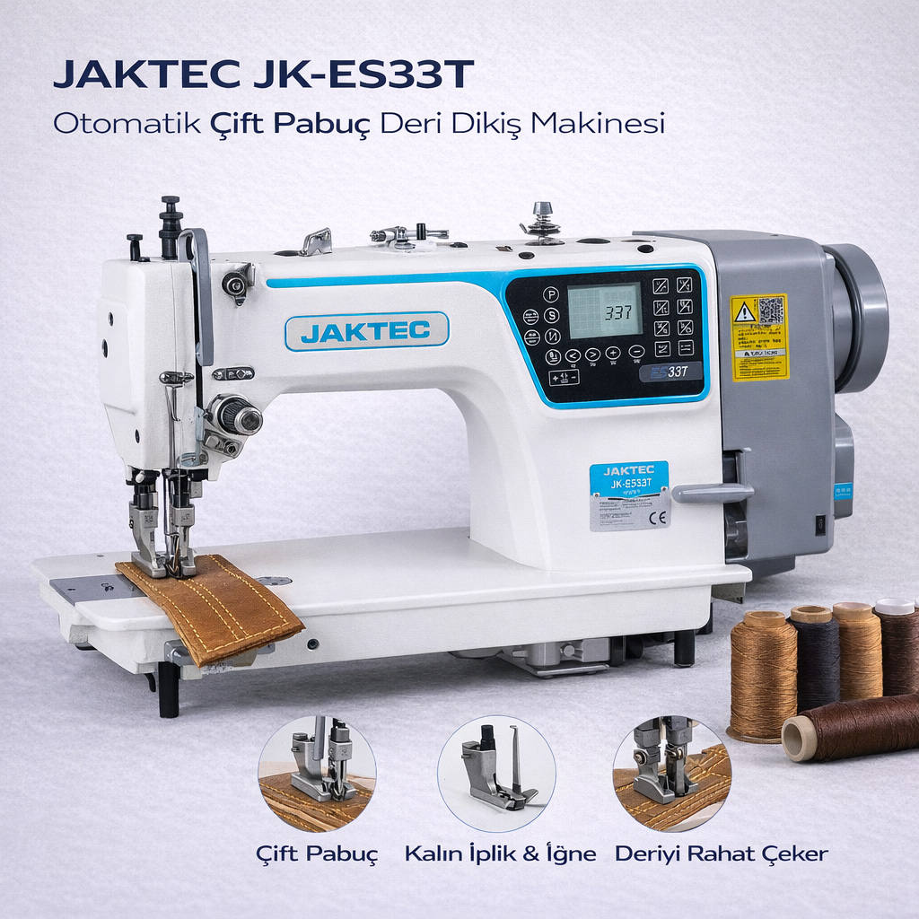 Jaktec JK-ES33T Otomatik �ift Pabu� Deri Diki� Makinesi