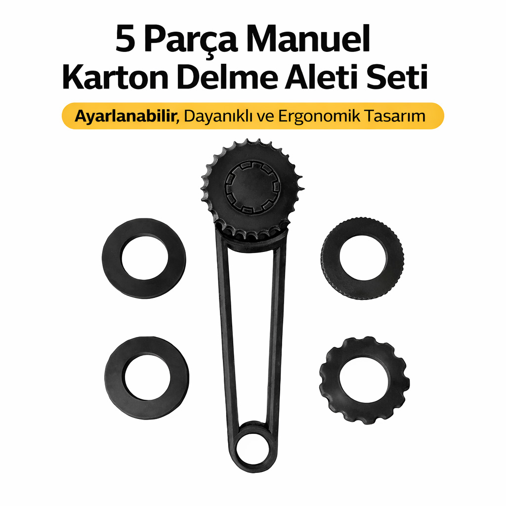 5 Par�a Manuel Karton Delme Aleti Seti 