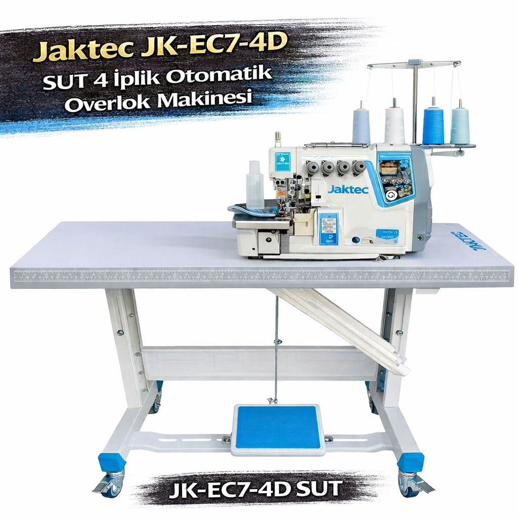 Jaktec JK-EC7-4D SUT 4 �plik Otomatik Overlok Makinesi