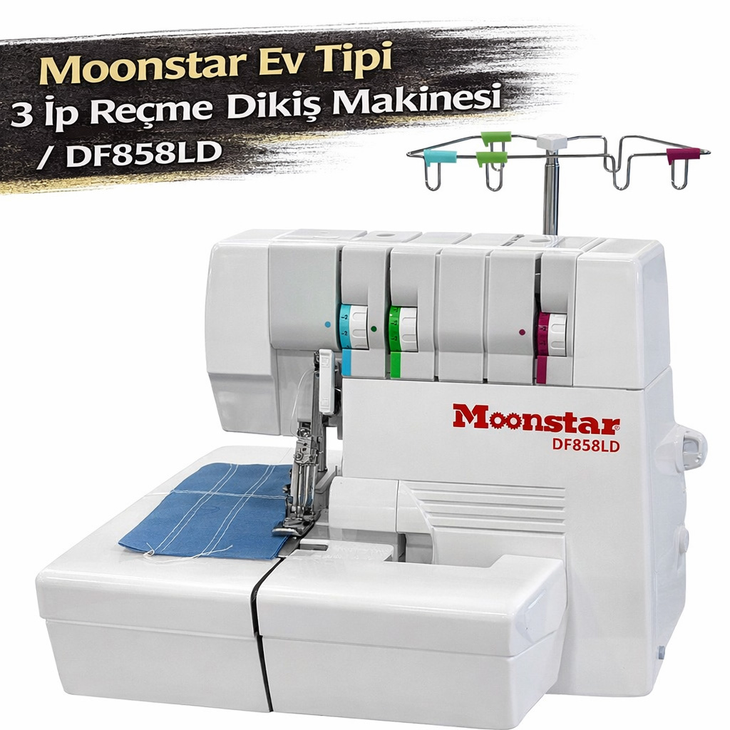 Moonstar Ev Tipi 3 İp Reçme Dikiş Makinesi