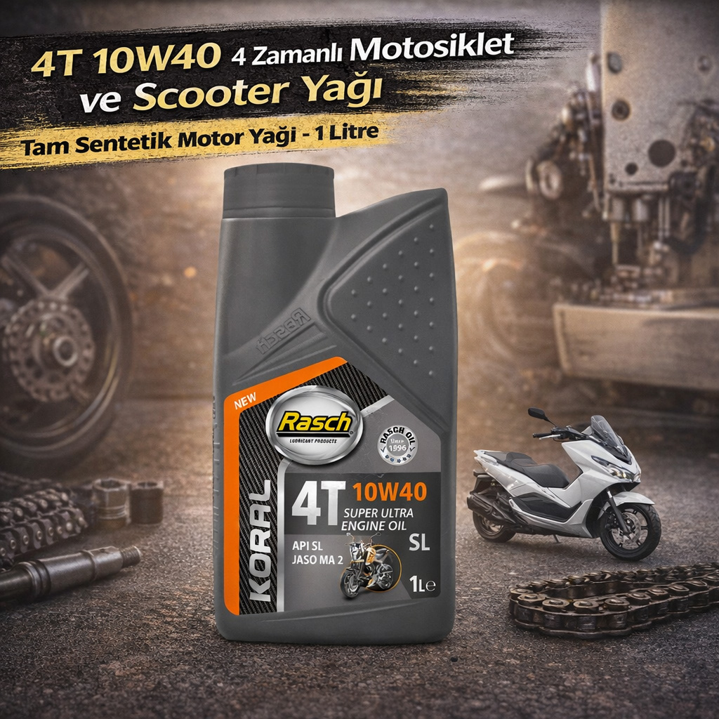 4T 10W40 4 Zamanlı Motosiklet ve Scooter Yağı