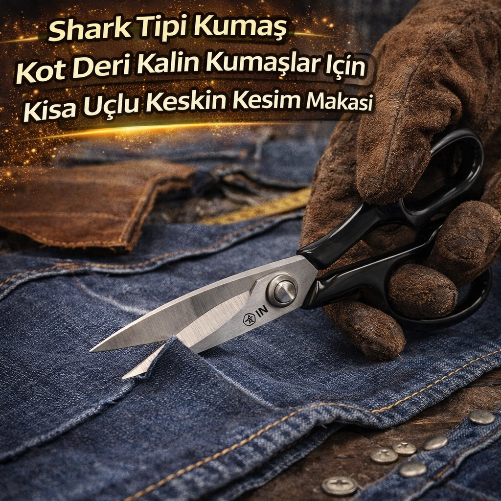 Shark Tipi Kuma� Kot Deri Kal�n Kuma�lar ��in K�sa U�lu Keskin Kesim Makas�
