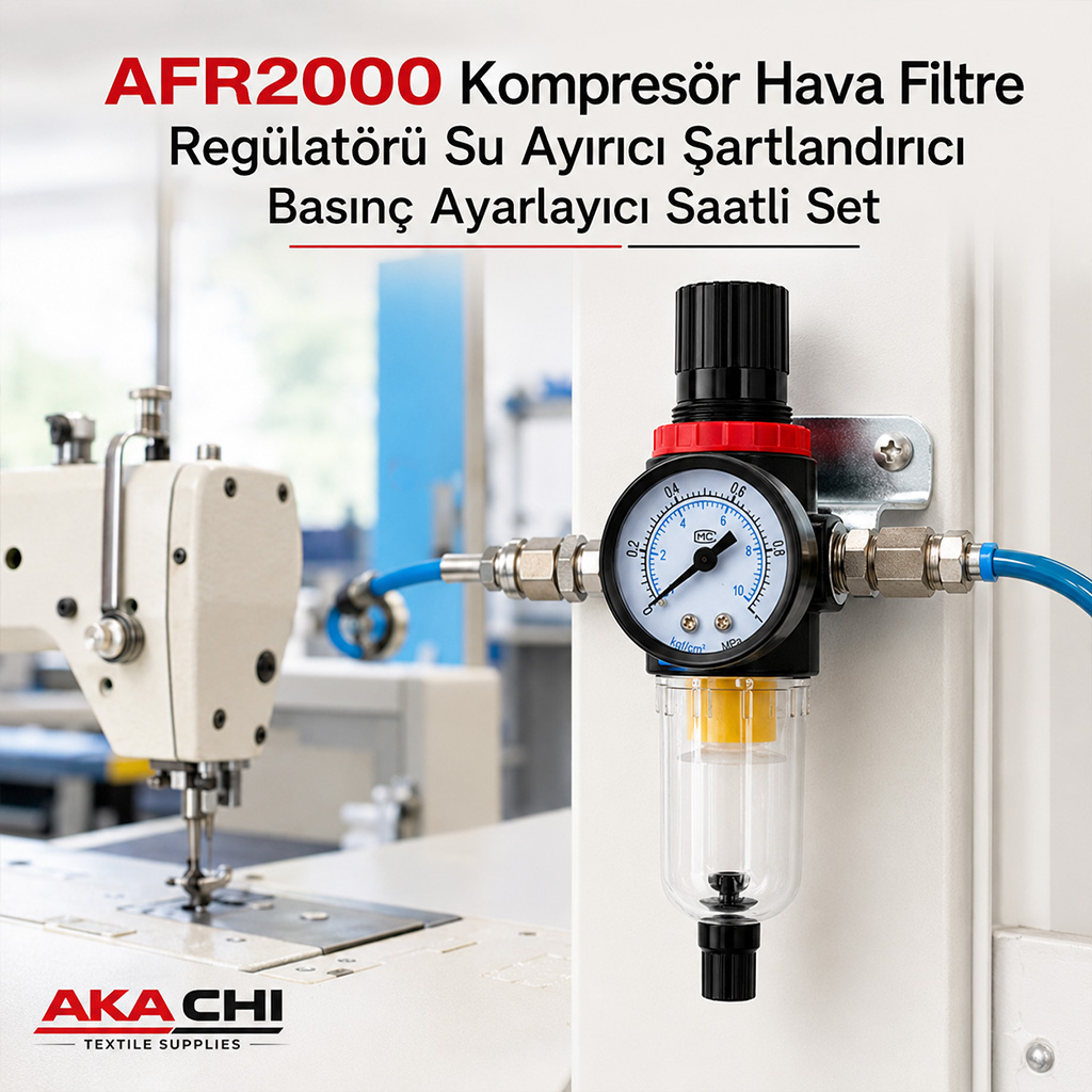 AFR2000 Kompres�r Hava Filtre Reg�lat�r� Su Ay�r�c� �artland�r�c� Bas�n� Ayarlay�c� Saatli Set