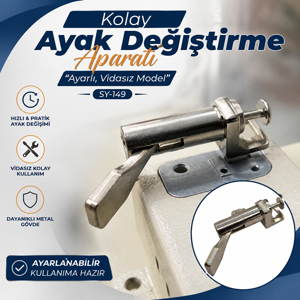 Kolay Ayak De�i�tirme Aparat� "Ayarl�,Vidas�z Model" SY-149