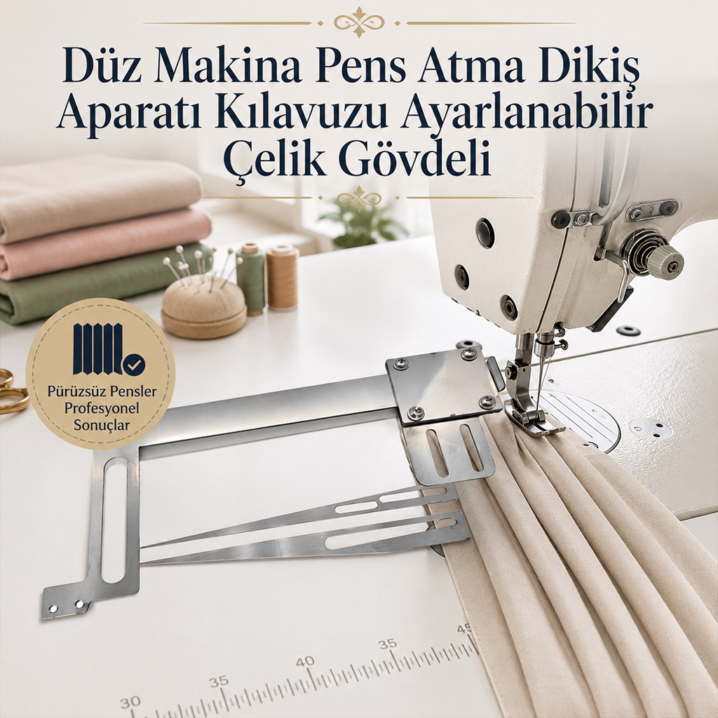 D�z Makina Pens Atma Diki� Aparat� K�lavuzu Ayarlanabilir �elik G�vdeli