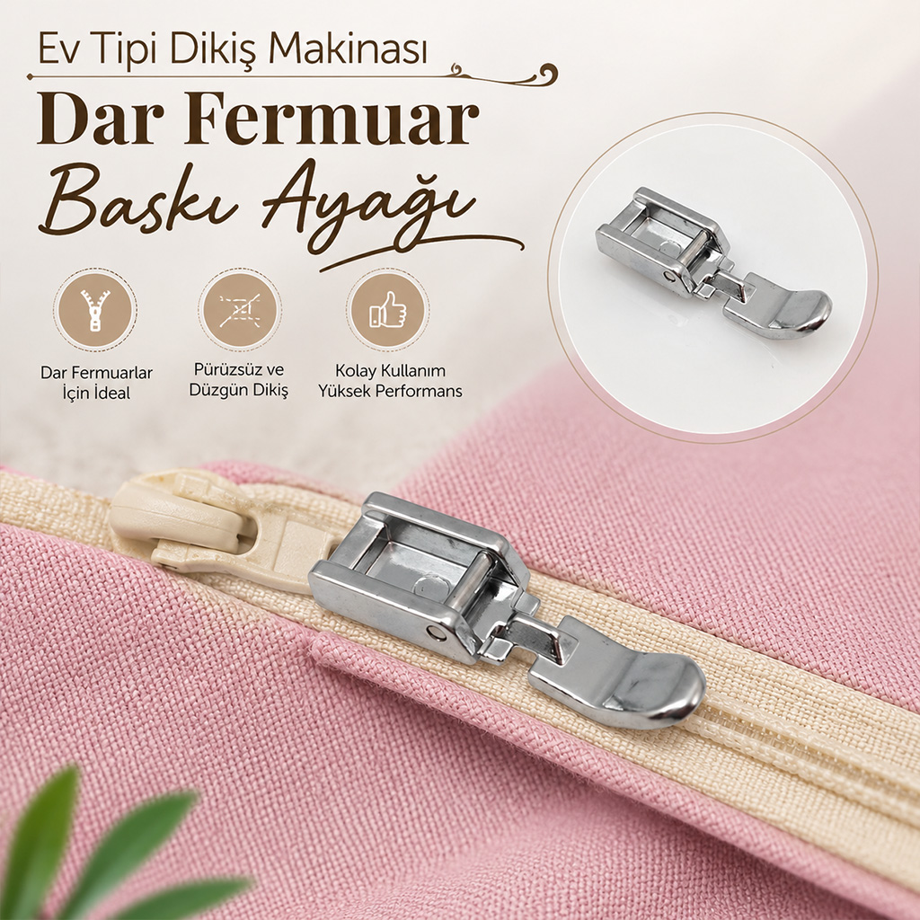 Ev Tipi Diki� Makinas� Dar Fermuar Bask� Aya��