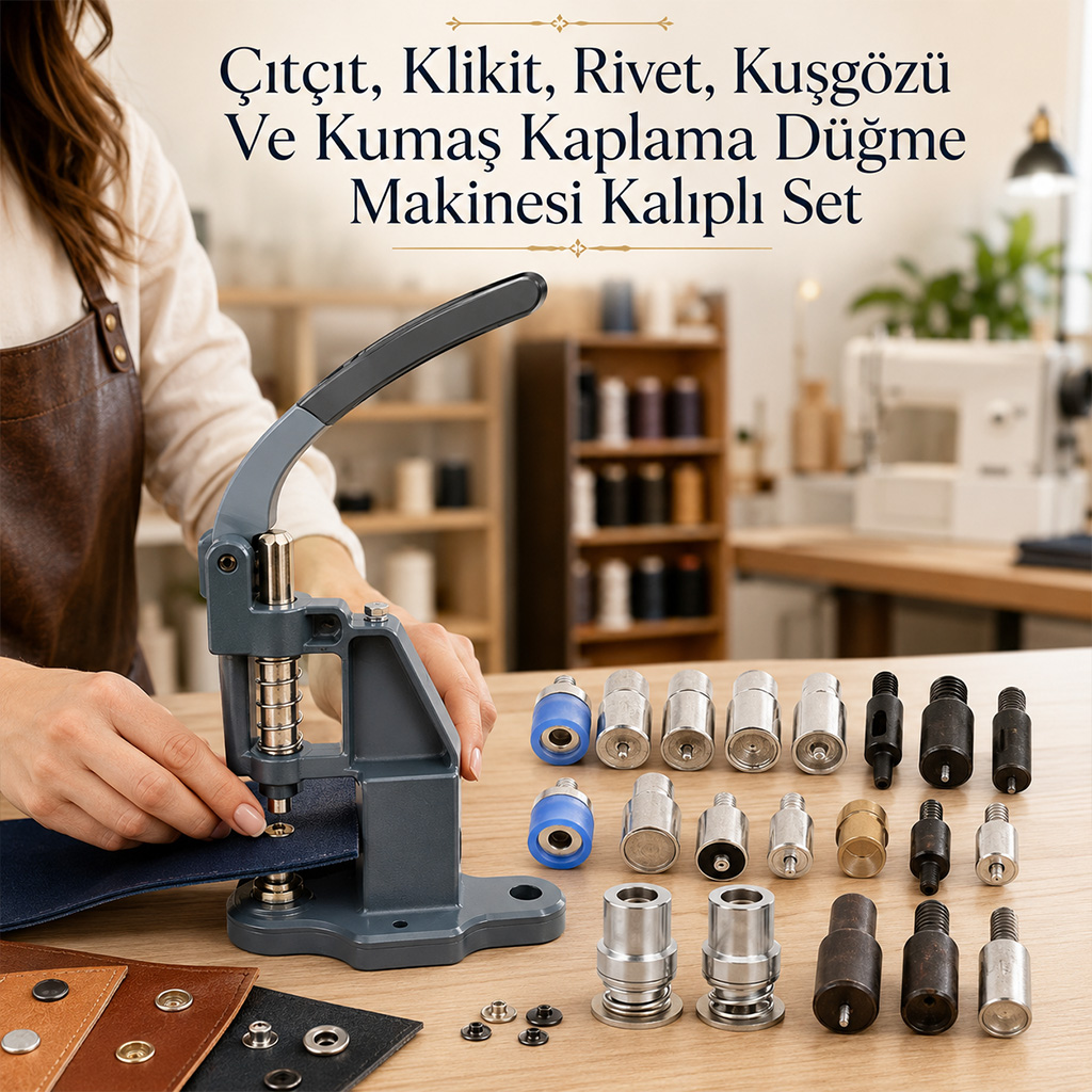 ��t��t, Klikit, Rivet, Ku�g�z� Ve Kuma� Kaplama D��me Makinesi Kal�pl� Set