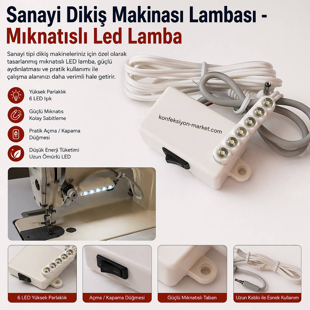 Sanayi Diki� Makinas� Lambas� - M�knat�sl� Led Lamba