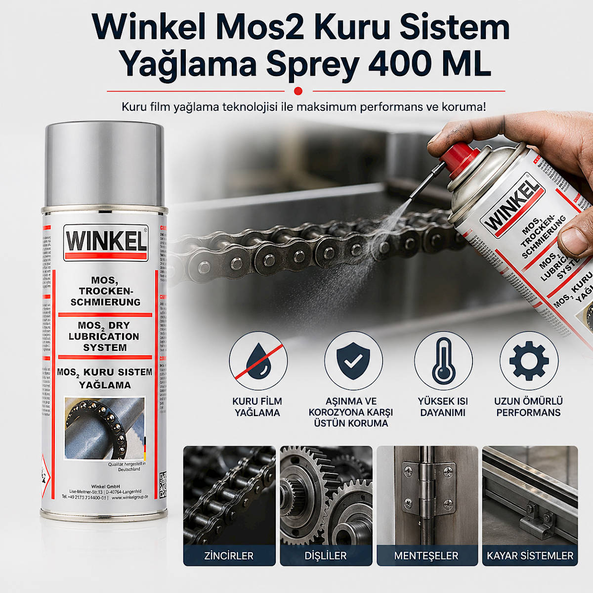 Winkel Mos2 Kuru Sistem Ya�lama Sprey 400 ML
