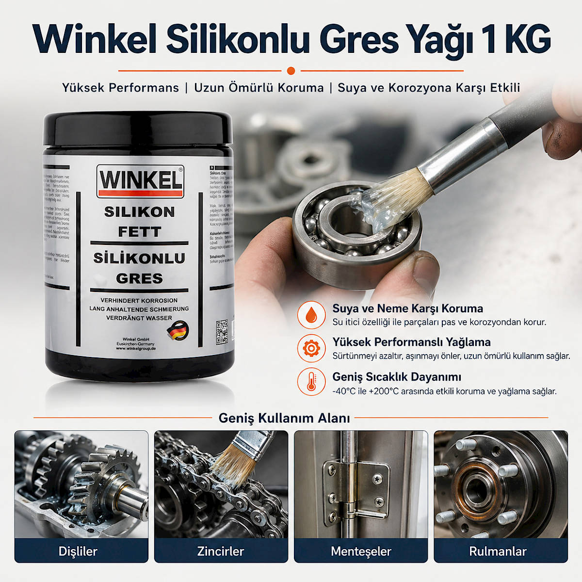 Winkel Silikonlu Gres Ya�� 1 KG