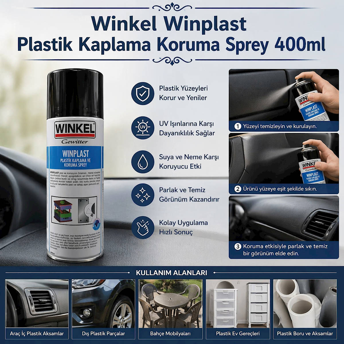 Winkel Winplast Plastik Kaplama Koruma Sprey 400ml