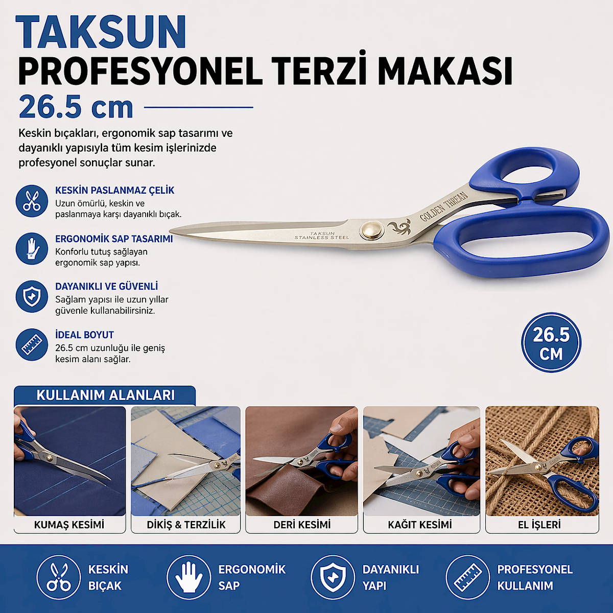 Taksun Profesyonel Terzi Makas� 26.5 cm