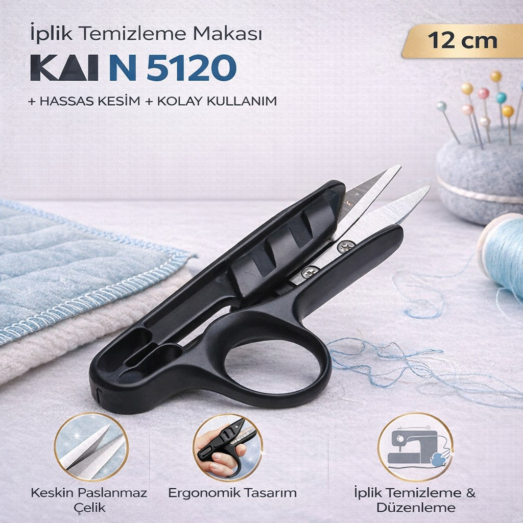 Kai N 5120 Iplik Temizleme Makas� 12 cm