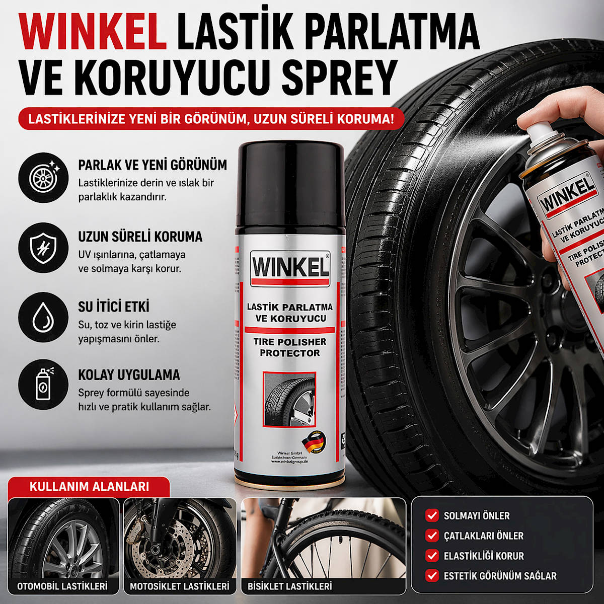 Winkel Lastik Parlatma ve Koruyucu Sprey
