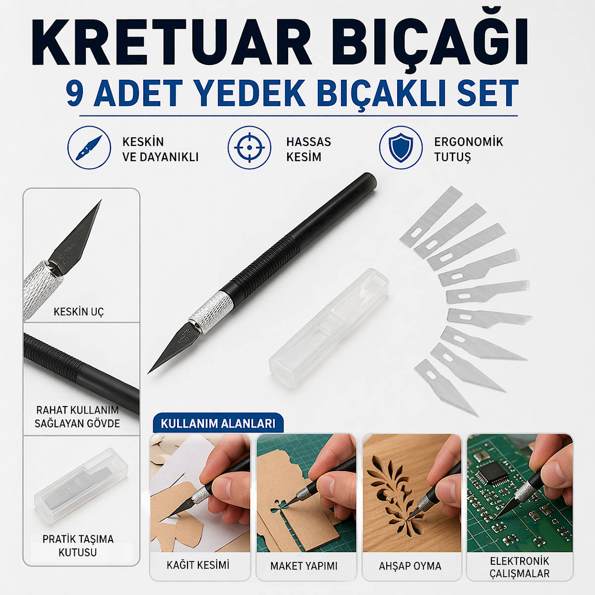 Kretuar B��a�� 9 Adet Yedek B��akl� Set