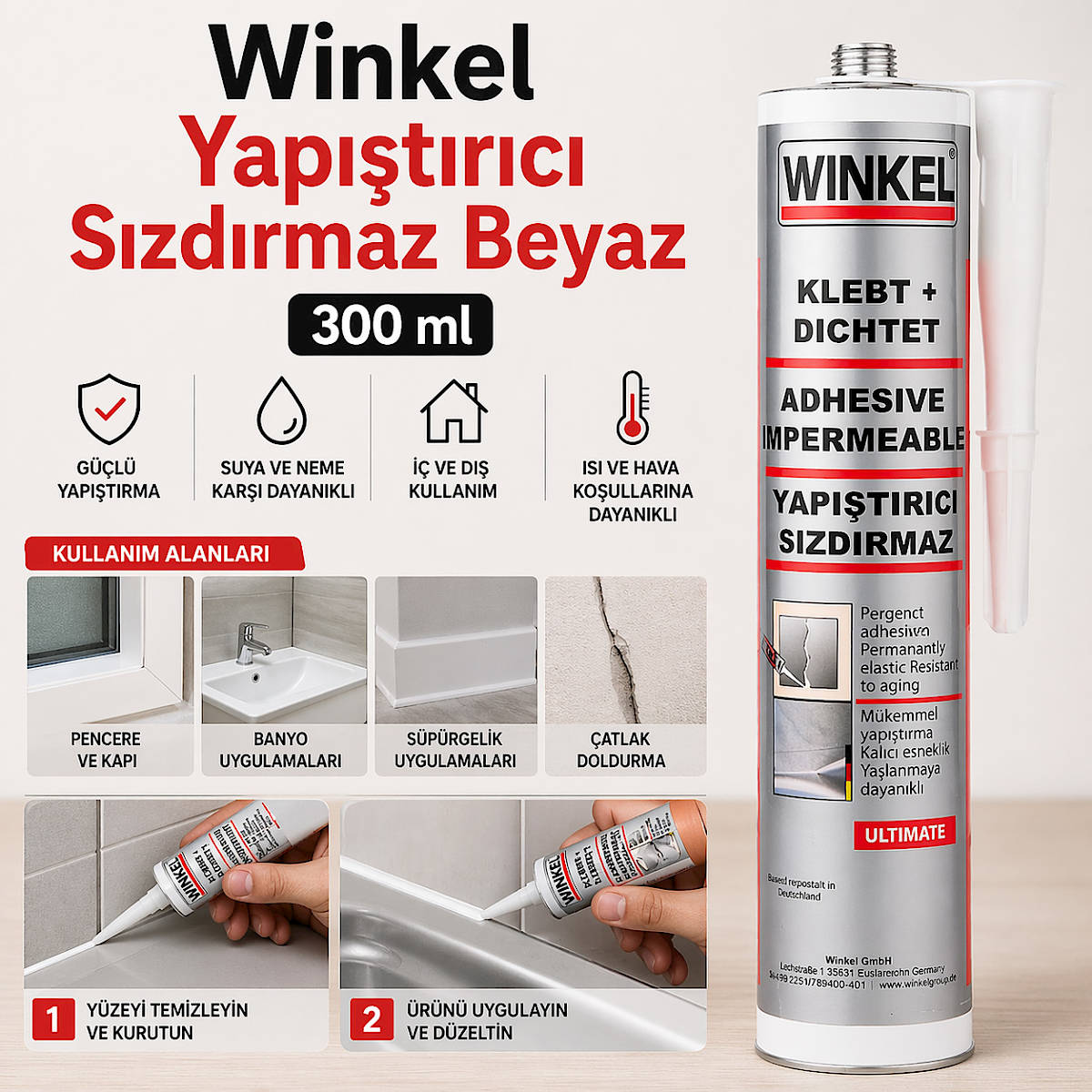 Winkel Yap��t�r�c� S�zd�rmaz Beyaz 300 ml