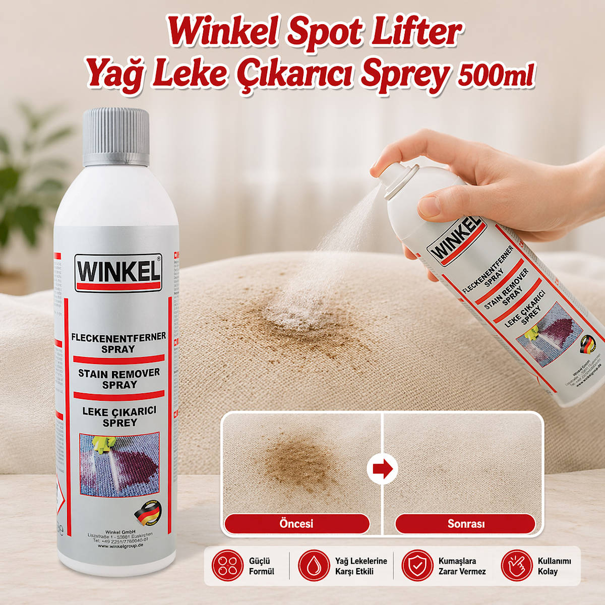 Winkel Spot Lifter Ya� Leke ��kar�c� Sprey 500ml