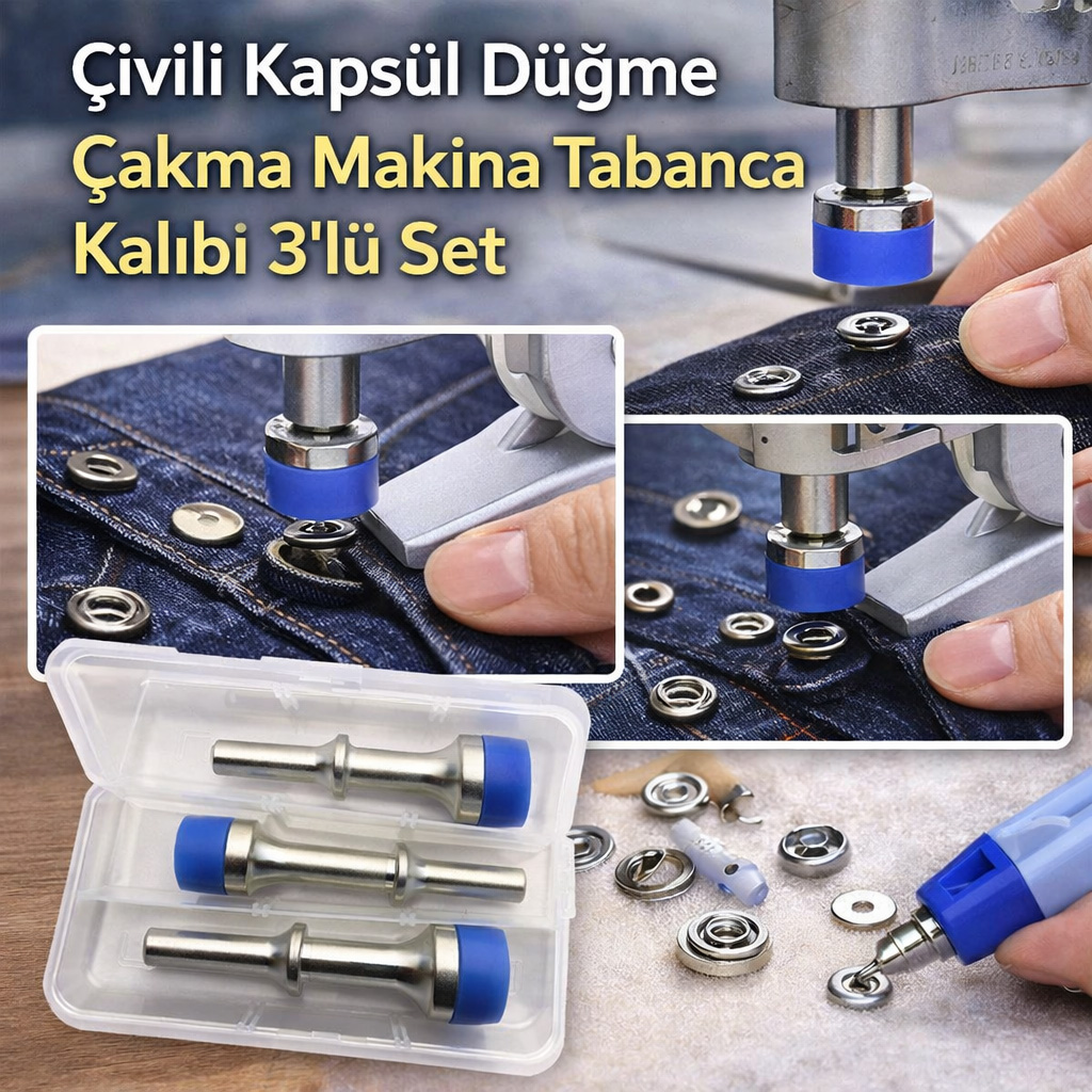 �ivili Kaps�l D��me �akma Makinas� Tabanca Kal�b� 3L� Set