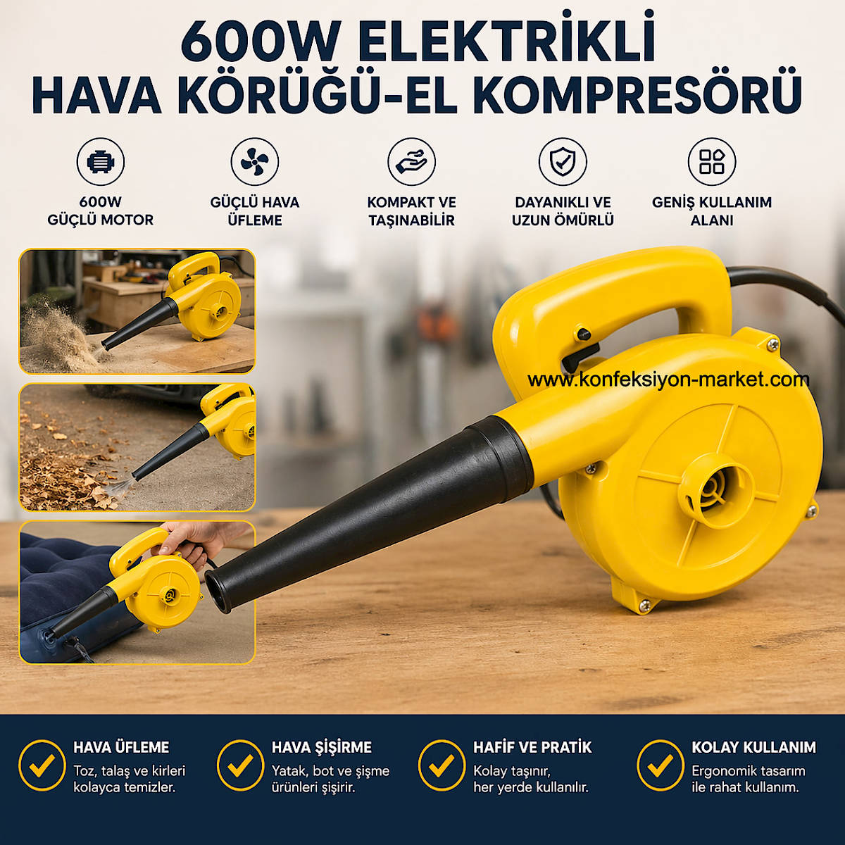 600W ELEKTR�KL� HAVA K�R���-EL KOMPRES�R�