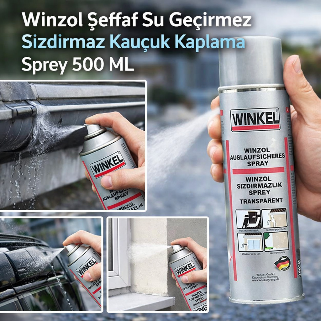 Winkel Winzol �effaf Su Ge�irmez S�zd�rmazl�k Sprey Kau�uk Kaplama Izolasyon Sprey 500ml