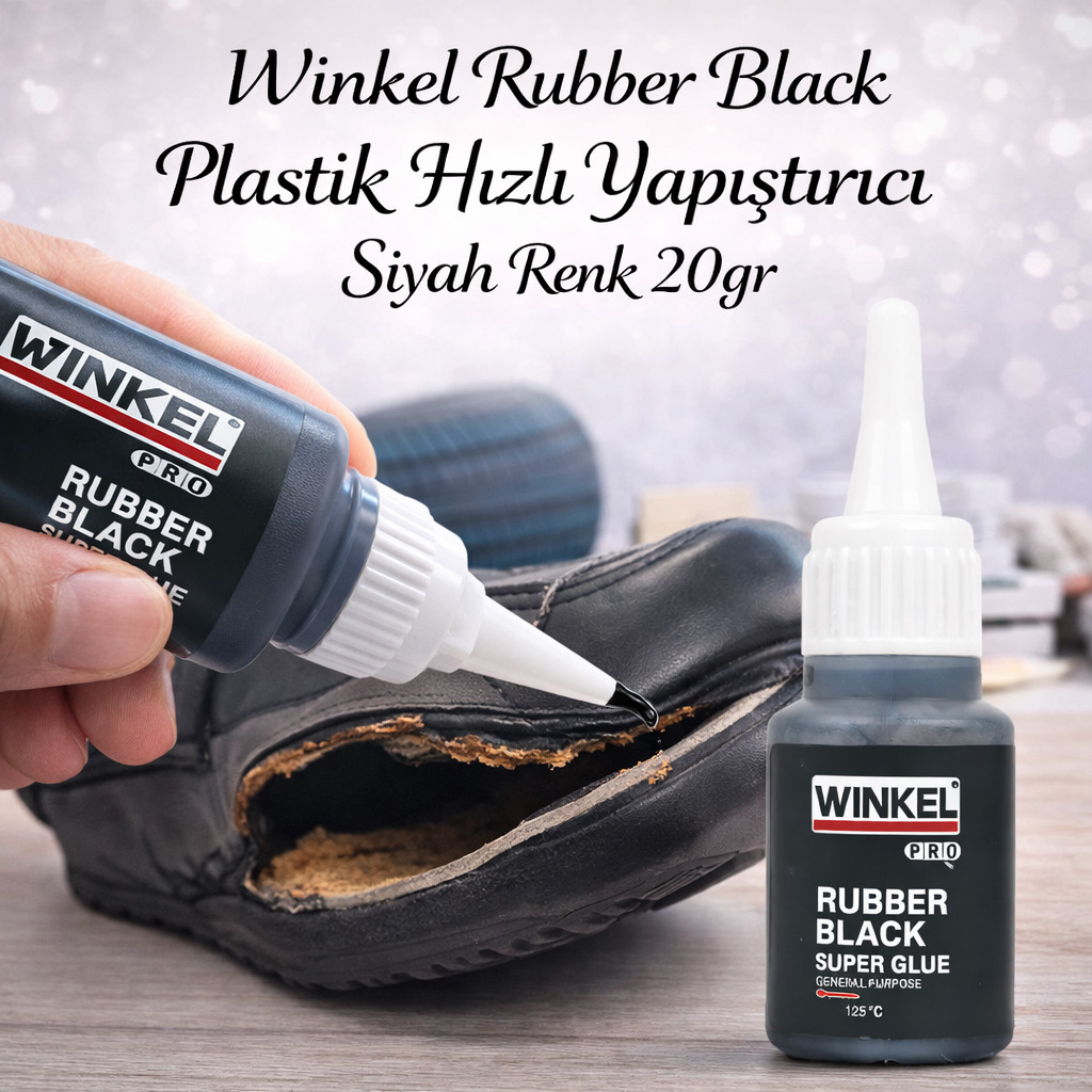 Winkel Rubber Black Plastik H�zl� Yap��t�r�c� Siyah Renk 20gr