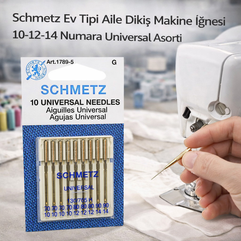 Schmetz Ev Tipi Aile Diki� Makine ��nesi 10-12-14 Numara Universal Asorti 