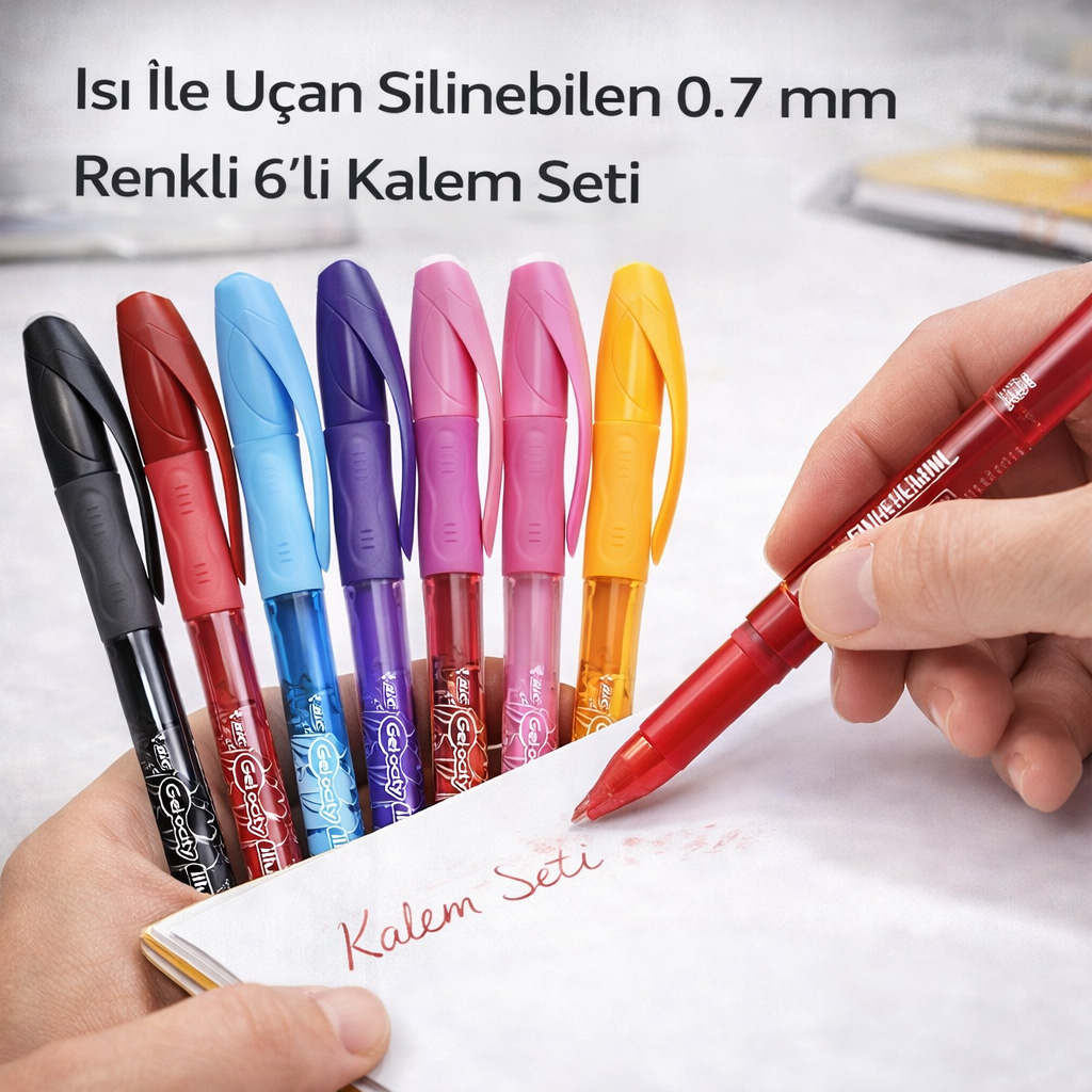 Is� �le U�an Silinebilen 0.7 mm Renkli 6\'l� Kalem Seti