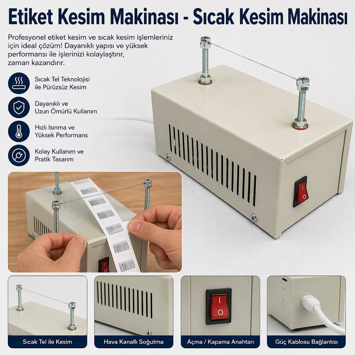 Etiket Kesim Makinas� - S�cak Kesim Makinas�